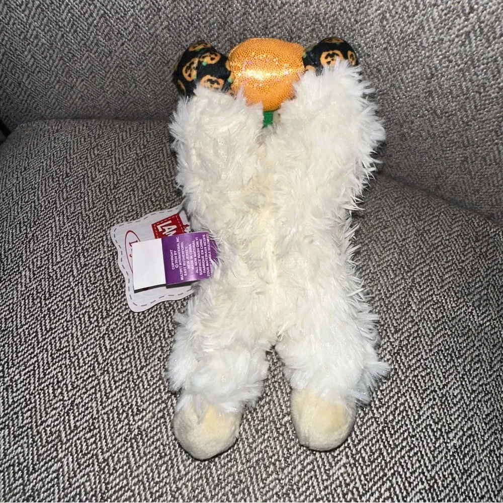 Lamb Chop Squeaky Thrash‎ Plush Dog Toy Winter Halloween Holiday Pumpkin NWT HTF